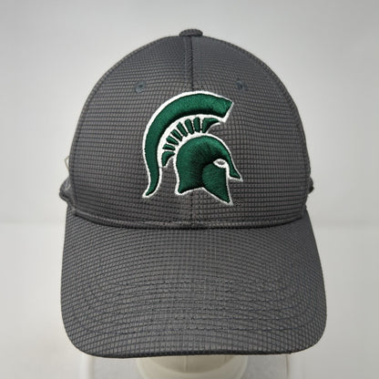 Spartans Fitted Hat Gray One Size Memory Fit Stretch Embroidered Logo