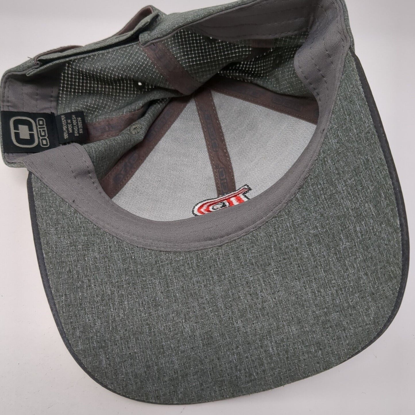 Letter B Strapback Hat Gray One Size Adjustable Embroidered Ogio