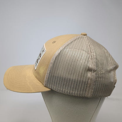Bass Pro Shops Trucker Hat Brown One Size Mesh American Flag Fishing Rod Patch