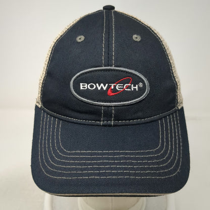 BowTech Baseball Cap Black One Size Mesh Back Strapback Contrast Stitching Hat