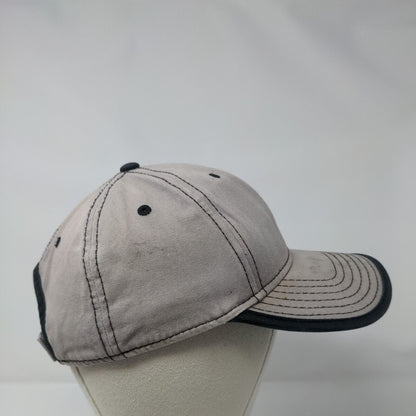Lott Con. Strapback Hat Gray OSFM Adjustable Embroidered 6 Panel Otto Cotton