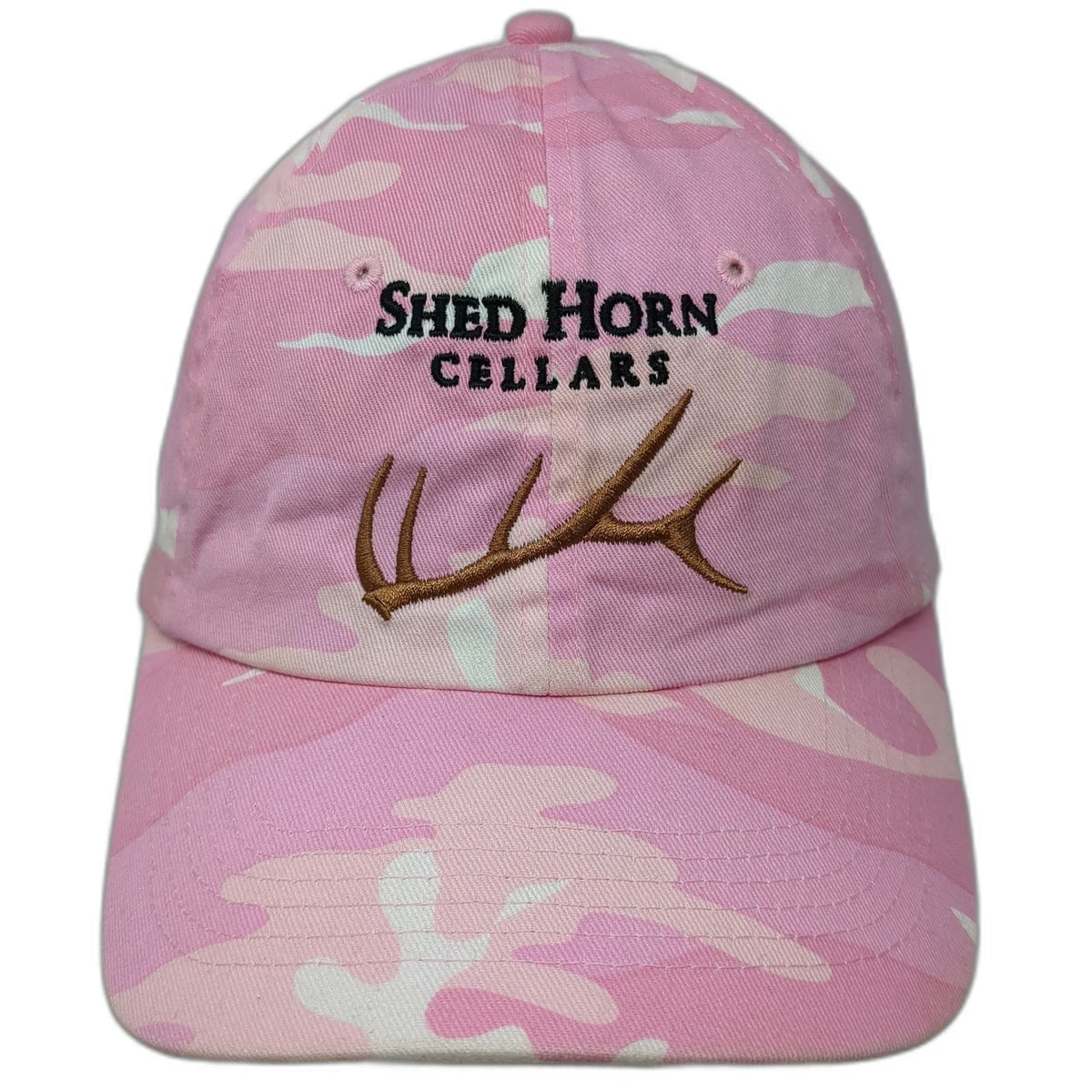 Port Authority Shed Horn Cellars Pink Camo One Size Antler Baseball Cap Hat
