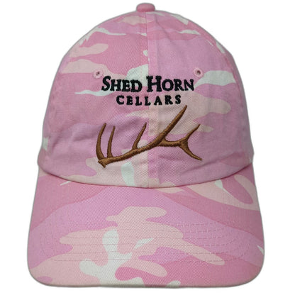 Port Authority Shed Horn Cellars Pink Camo One Size Antler Baseball Cap Hat