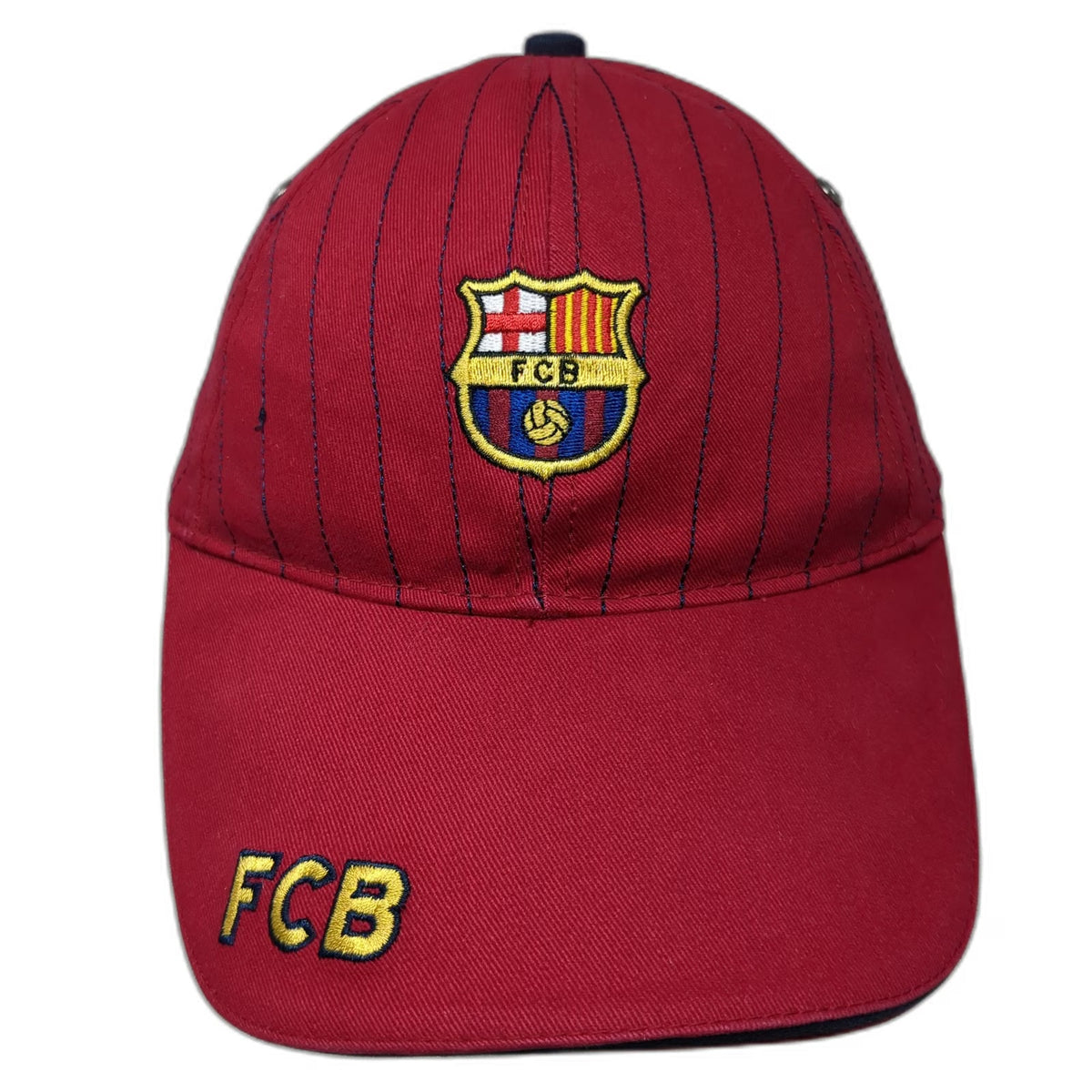 FC Barcelona Soccer-International FCB Red Cap One Size Pinstripe Slideback Hat