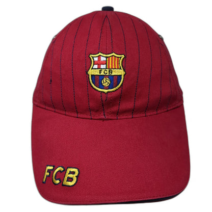 FC Barcelona Soccer-International FCB Red Cap One Size Pinstripe Slideback Hat