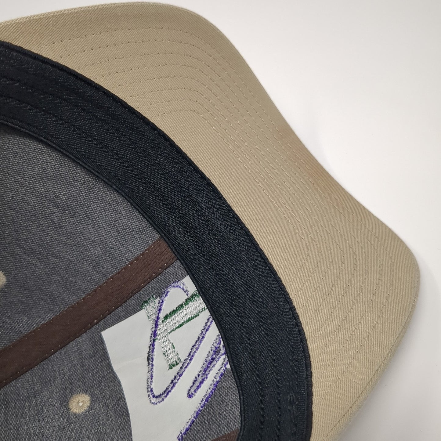 TW Garage Doors Fitted Trucker Hat Brown XL Embroidered Mesh Back Richardson