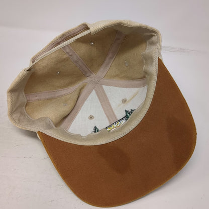 America's Legend Snapback Hat Beige One Size Boise Cascade Suede Brim Wildlife