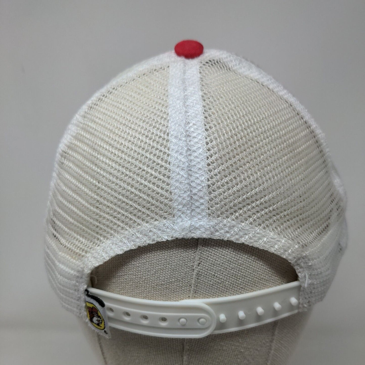 Buc-Ee's Snapback Trucker Hat Red One Size Adjustable Embroidered Mesh Back