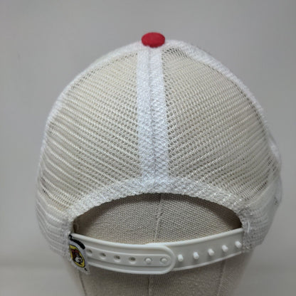 Buc-Ee's Snapback Trucker Hat Red One Size Adjustable Embroidered Mesh Back