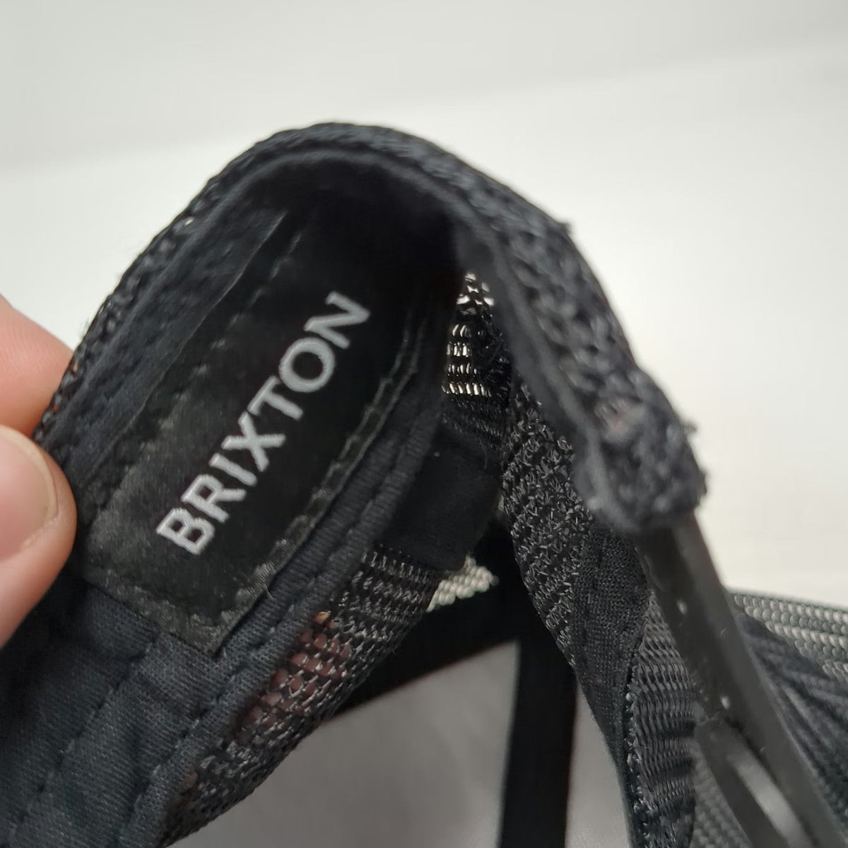 Brixton Trucker Hat Black One Size Snapback Mesh Logo Embroidered Patch MFG Co