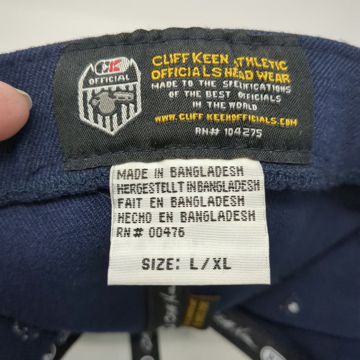 Cliff Keen Blue XL Baseball Cap Athletic Officials Blank Solid Stretch Hat