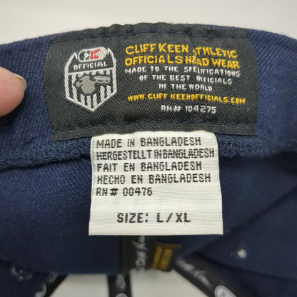 Cliff Keen Blue XL Baseball Cap Athletic Officials Blank Solid Stretch Hat