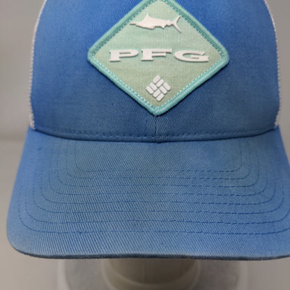 Columbia PFG Patch Fitted Mesh Back Trucker Hat Blue S/M Colorblock