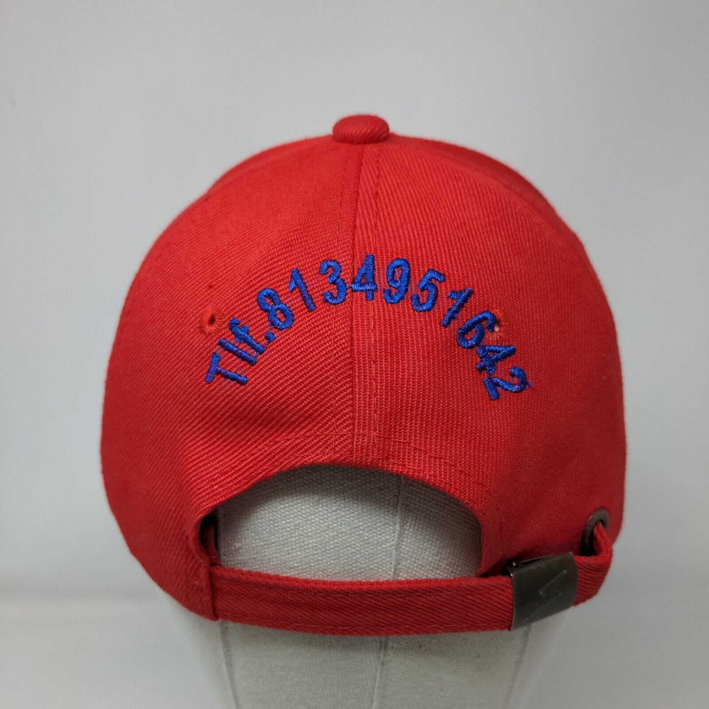 Heiner Slideback Hat Red One Size Adjustable Embroidered Solid 6 Panel