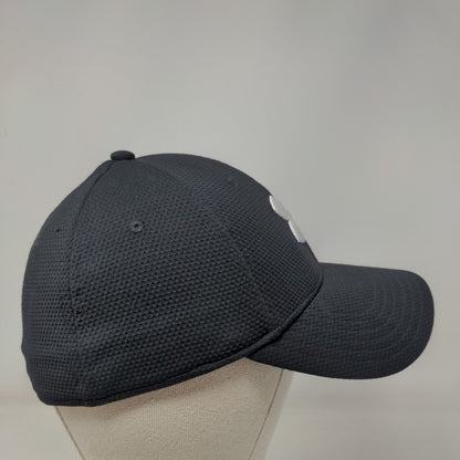 Under Armour Fitted Hat Black M/L Embroidered Lightweight Breathable 6 Panel