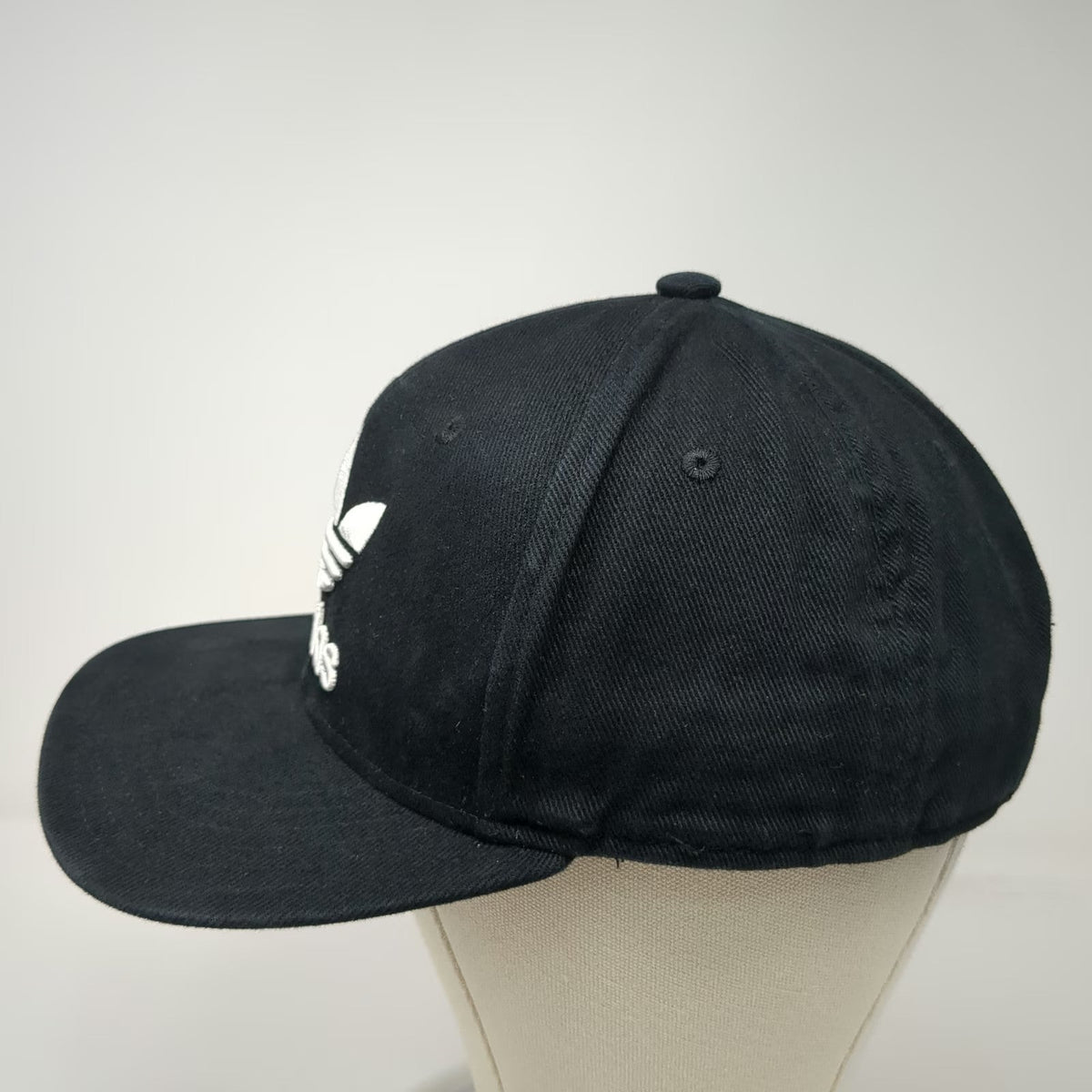 Adidas Snapback Black One Size Trefoil Logo Embroidered 6 Panel Sportswear Hat