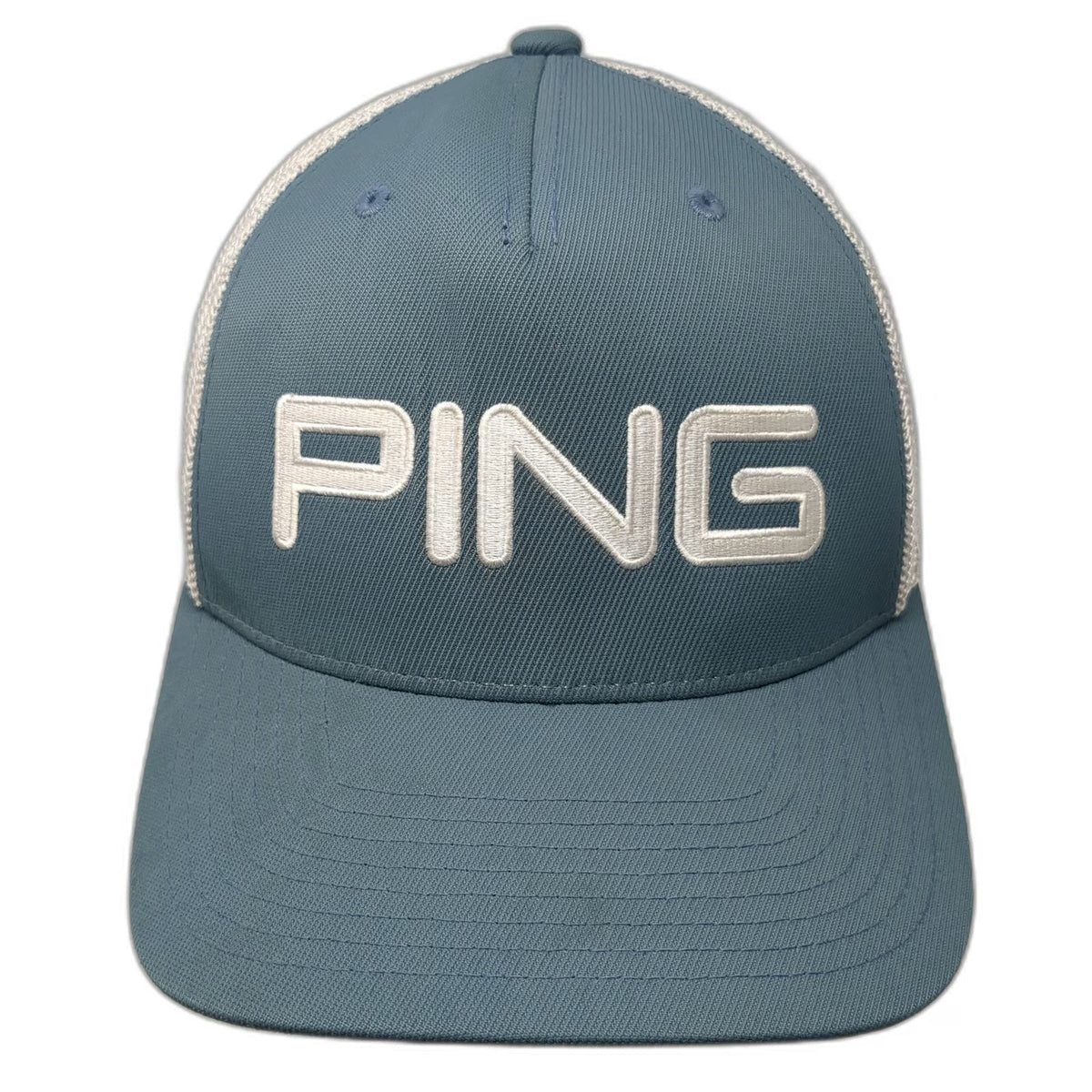 Ping Trucker Hat Blue White One Size Snapback Mesh Back Golf 110 Flexfit Tech