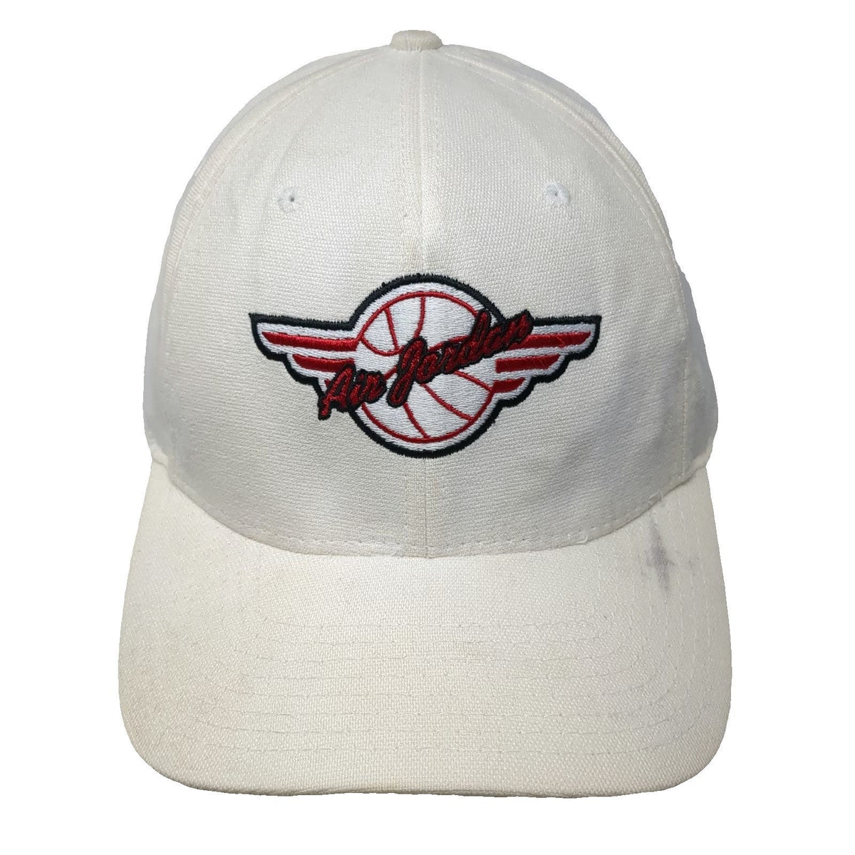 Nike Jordan Baseball Cap White XL Fitted Hat Air Jordan Wings Basketball Jumpman