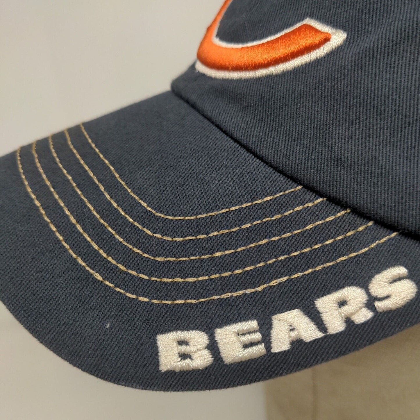 NFL Team Apparel Men's Slideback Hat Blue Time OS Embroidered Chicago Bears Logo