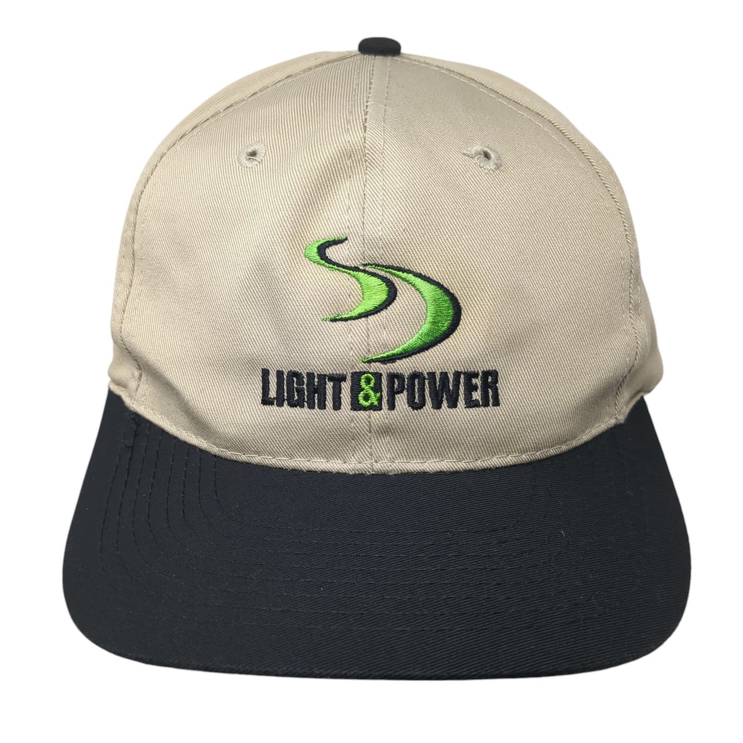 Light & Power Snapback Hat Brown One Size Adjustable Colorblock Otto