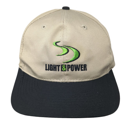 Light & Power Snapback Hat Brown One Size Adjustable Colorblock Otto