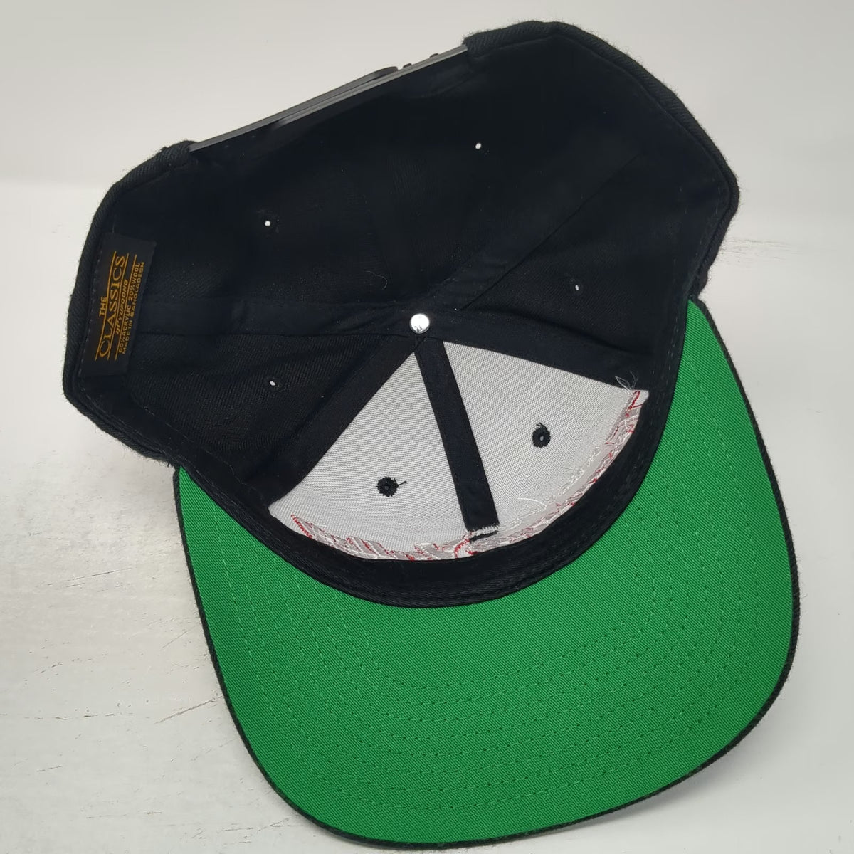 Yupoong Snapback Hat Black One Size Treasure Valley Ontario Oregon Green Brim