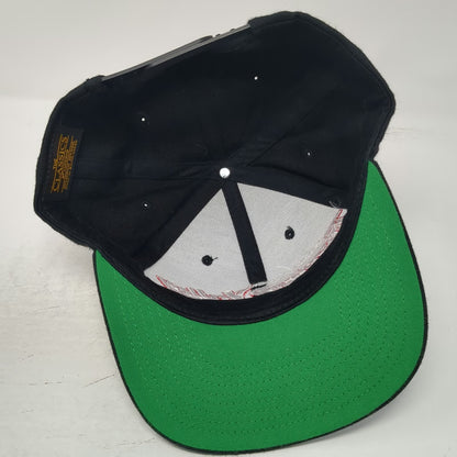 Yupoong Snapback Hat Black One Size Treasure Valley Ontario Oregon Green Brim