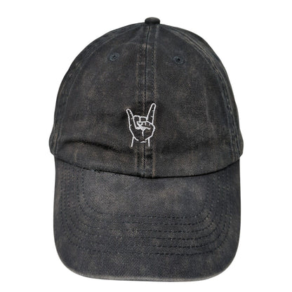Hang Loose Slideback Hat Black One Size Adjustable Embroidered Solid