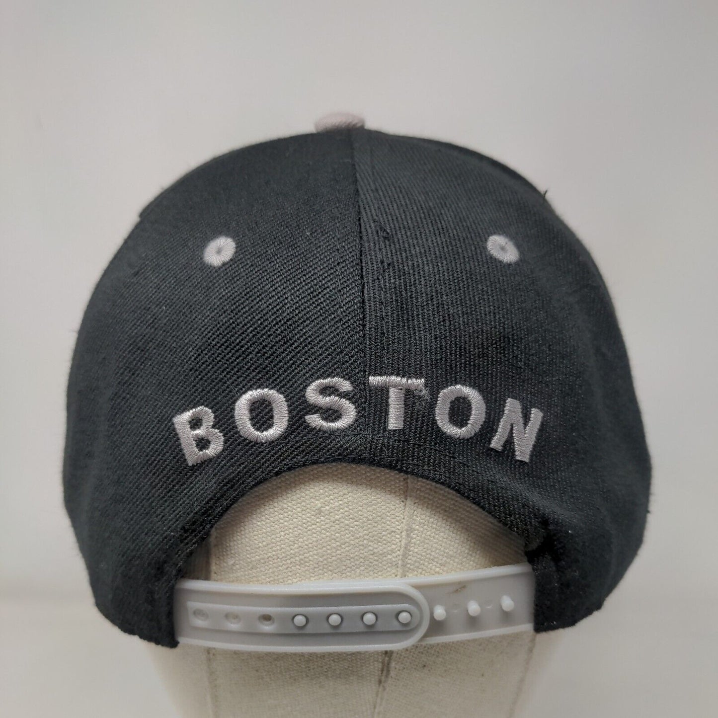Boston Snapback Hat Black One Size Embroidered Colorblock Vent Holes