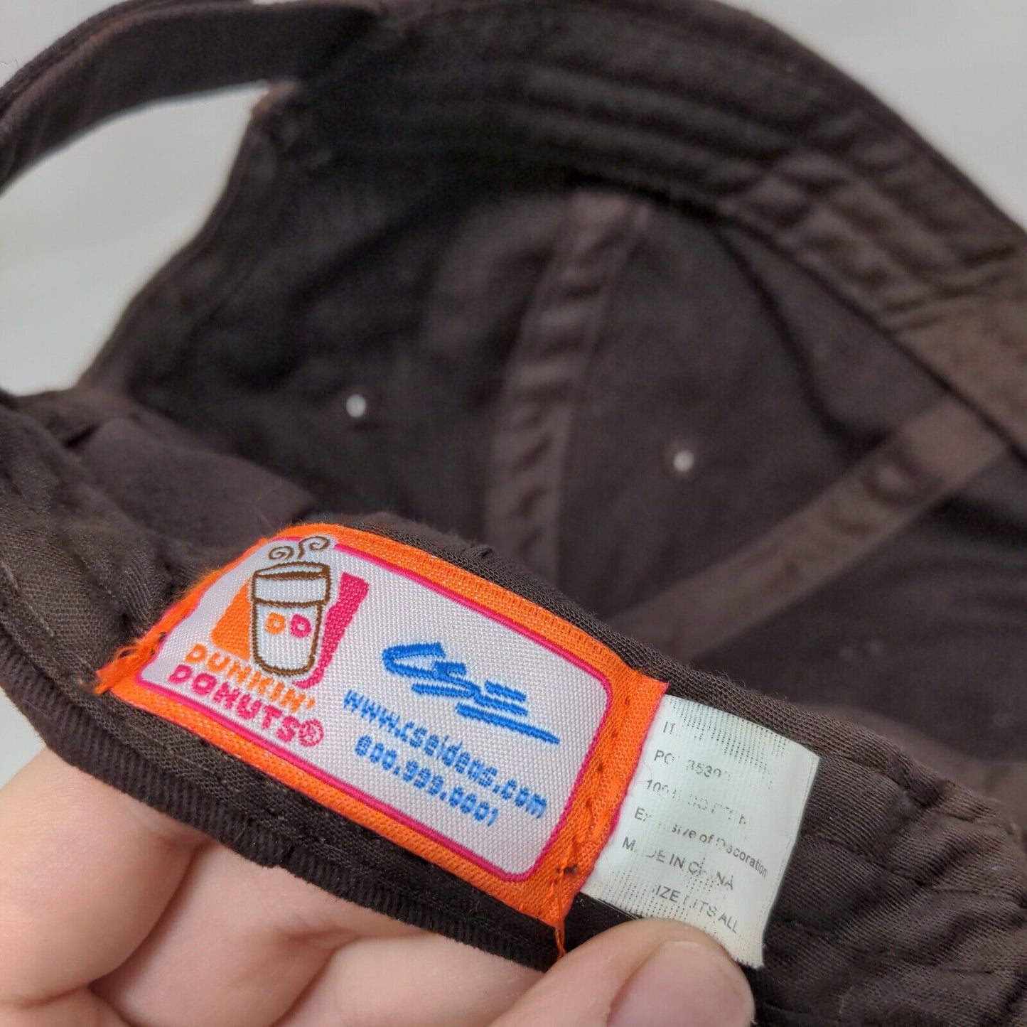 Dunkin' Donuts Baskin Robbins Strapback Hat Brown OSFA Employee Uniform