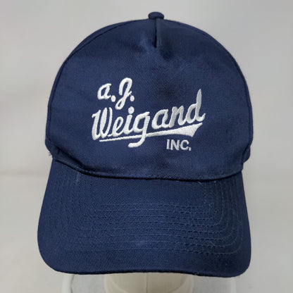 A.J. Weigand Inc. Snapback Hat Blue OSFM Embroidered Adjustable Otto