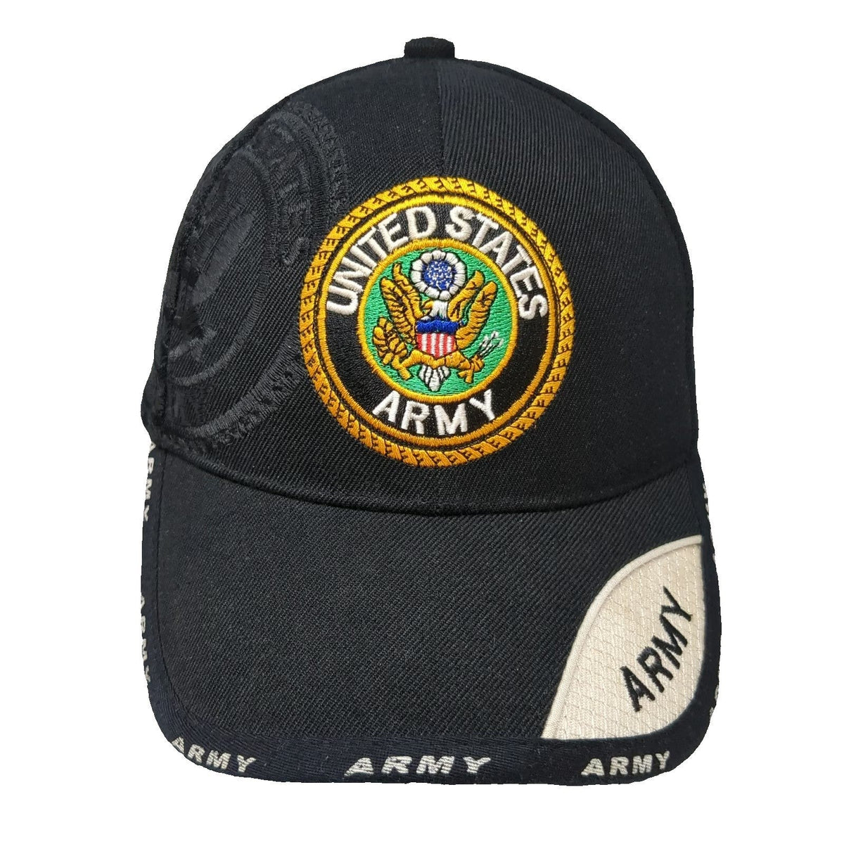 K&G Unlimited US Army Seal Black Baseball Cap One Size Embroidered Strapback Hat