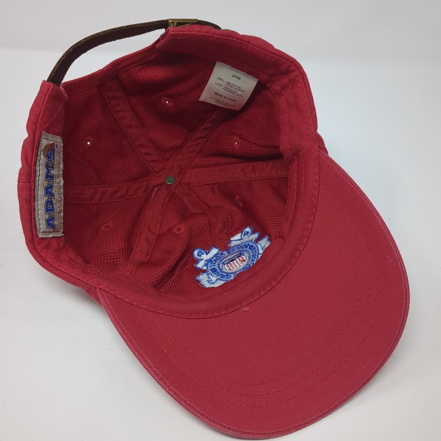 United States Coast Guard Slideback Hat Red One Size Leather Strap