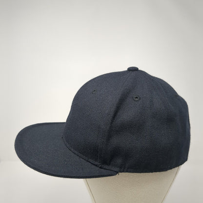 KB ETHOS Fitted Baseball Cap Black Size 7 1/8 Vented Holes 6 Panel Blank
