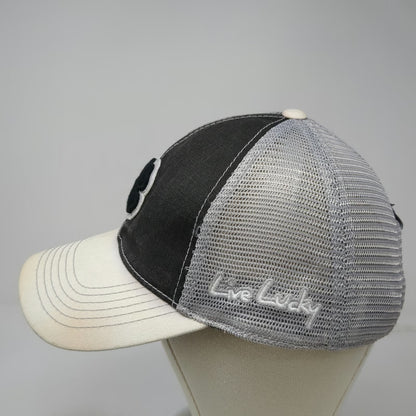 Black Clover Trucker Hat Gray White One Size Bingham Healthcare Live Lucky