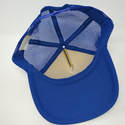 American Legion Snapback Trucker Hat Blue One Size Mesh Back Adjustable
