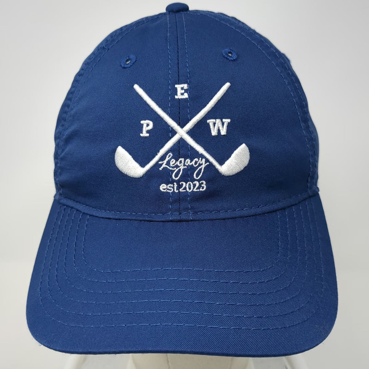 Legacy Baseball Cap Blue One Size Crossed Golf Clubs Est 2023 Strapback Hat