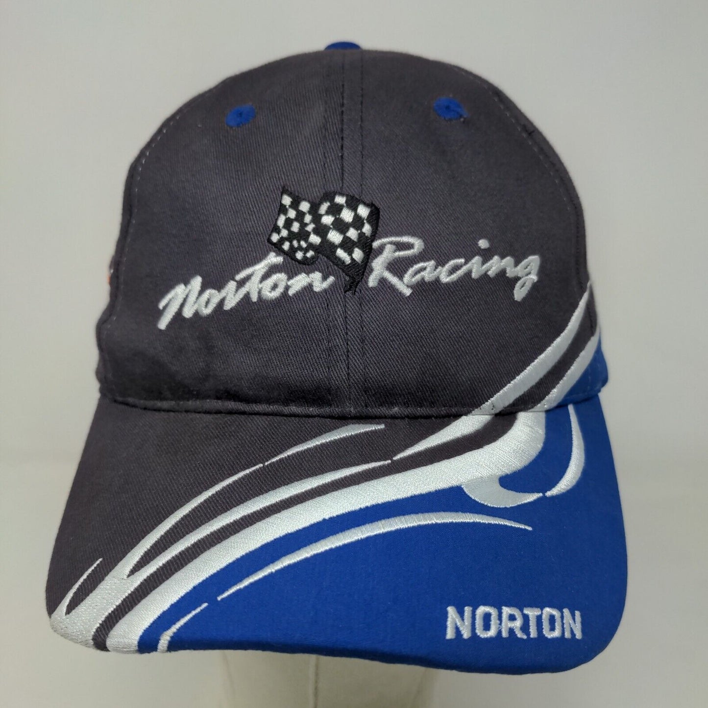 Norton Racing Men's Strapback Hat Multicolor Size OSFA Embroidered Flames Logo