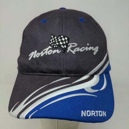 Norton Racing Men's Strapback Hat Multicolor Size OSFA Embroidered Flames Logo