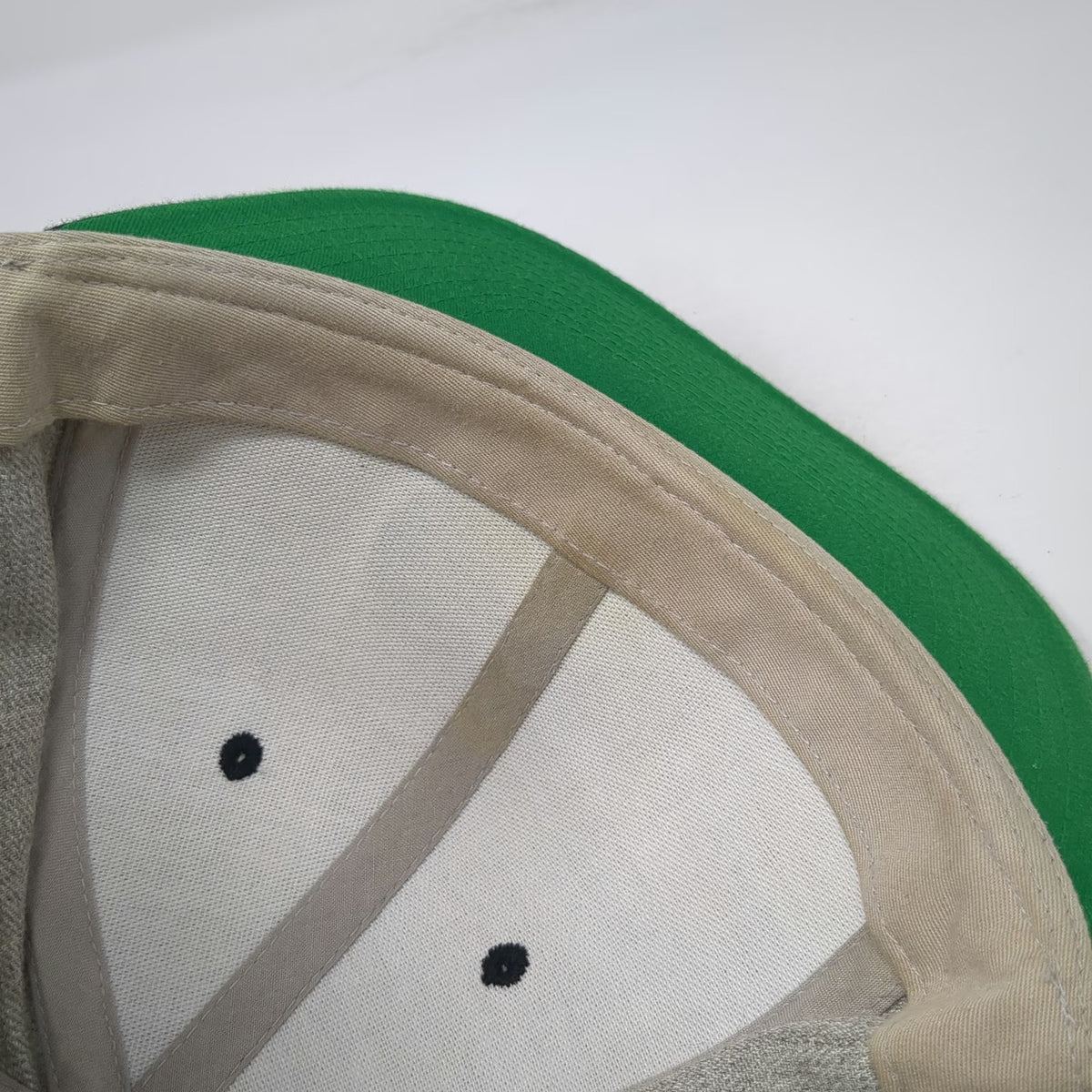 Yupoong Snapback Hat Gray OSFM We The People US Map Leather Patch Green Under