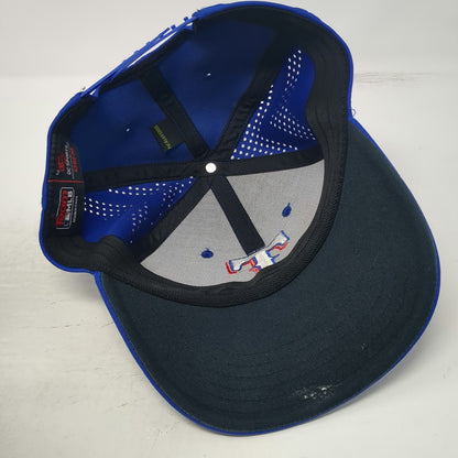 Texas Rangers MLB OC Sports Snapback Hat Blue One Size Laser Cut Vents Logo