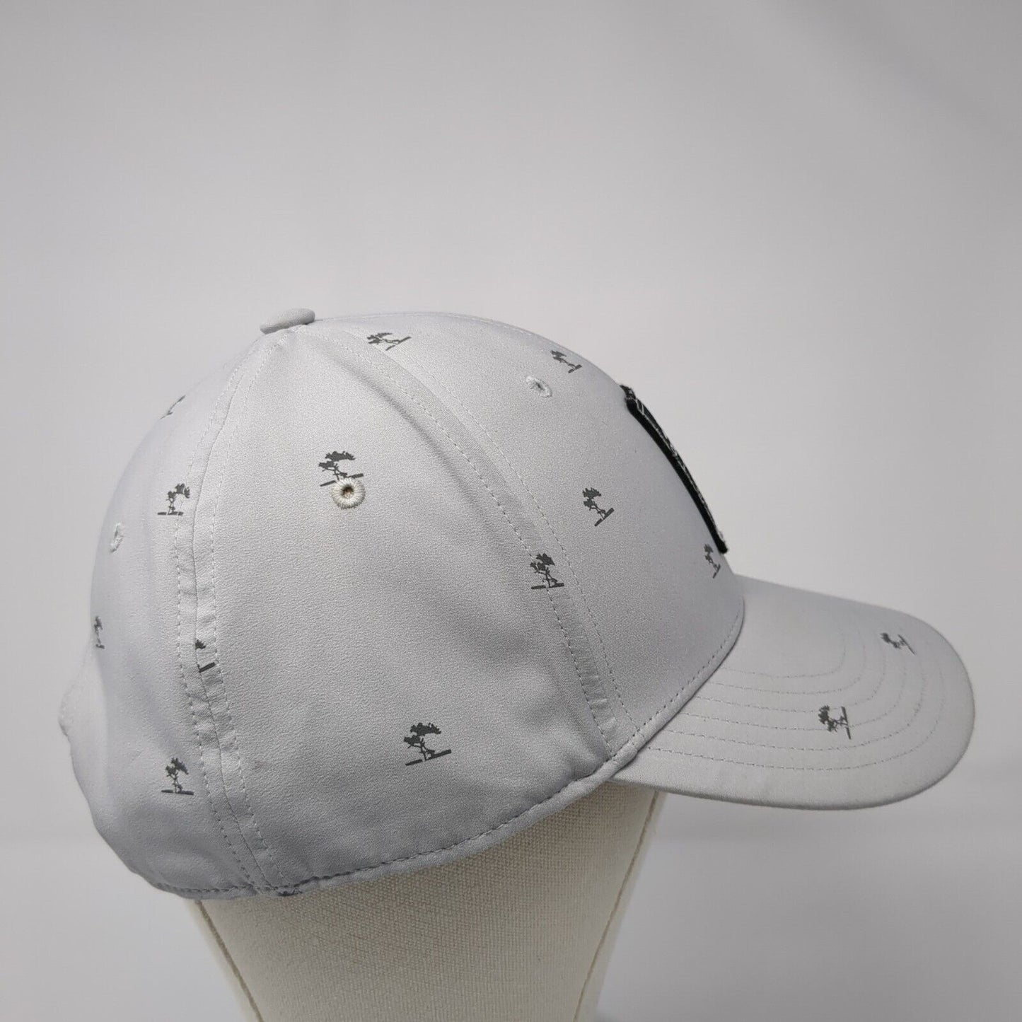 Adidas Snapback Hat Gray One Size Adjustable Vented Holes 6 Panel Polyester