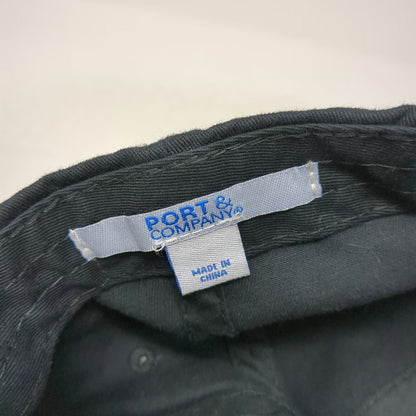 Port & Company Star Food Bank Black Baseball Cap One Size Strapback Cotton Hat