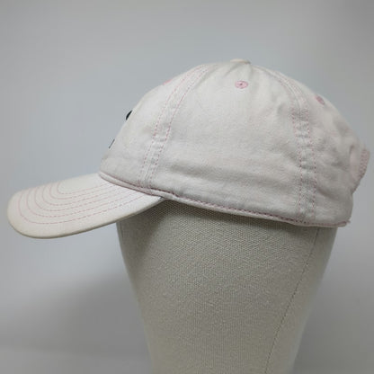 Adidas Baseball Cap Pink One Size Trefoil Logo Slideback Gray Underbrim Hat