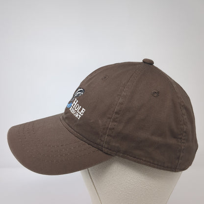 White Hole Resort Slideback Hat Brown One Size Adjustable Outdoor Cap