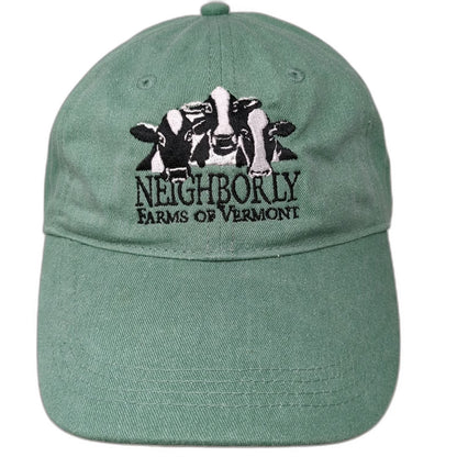 Authentic Pigment Baseball Cap Green One Size Neighborly Farms Vermont Cow Hat