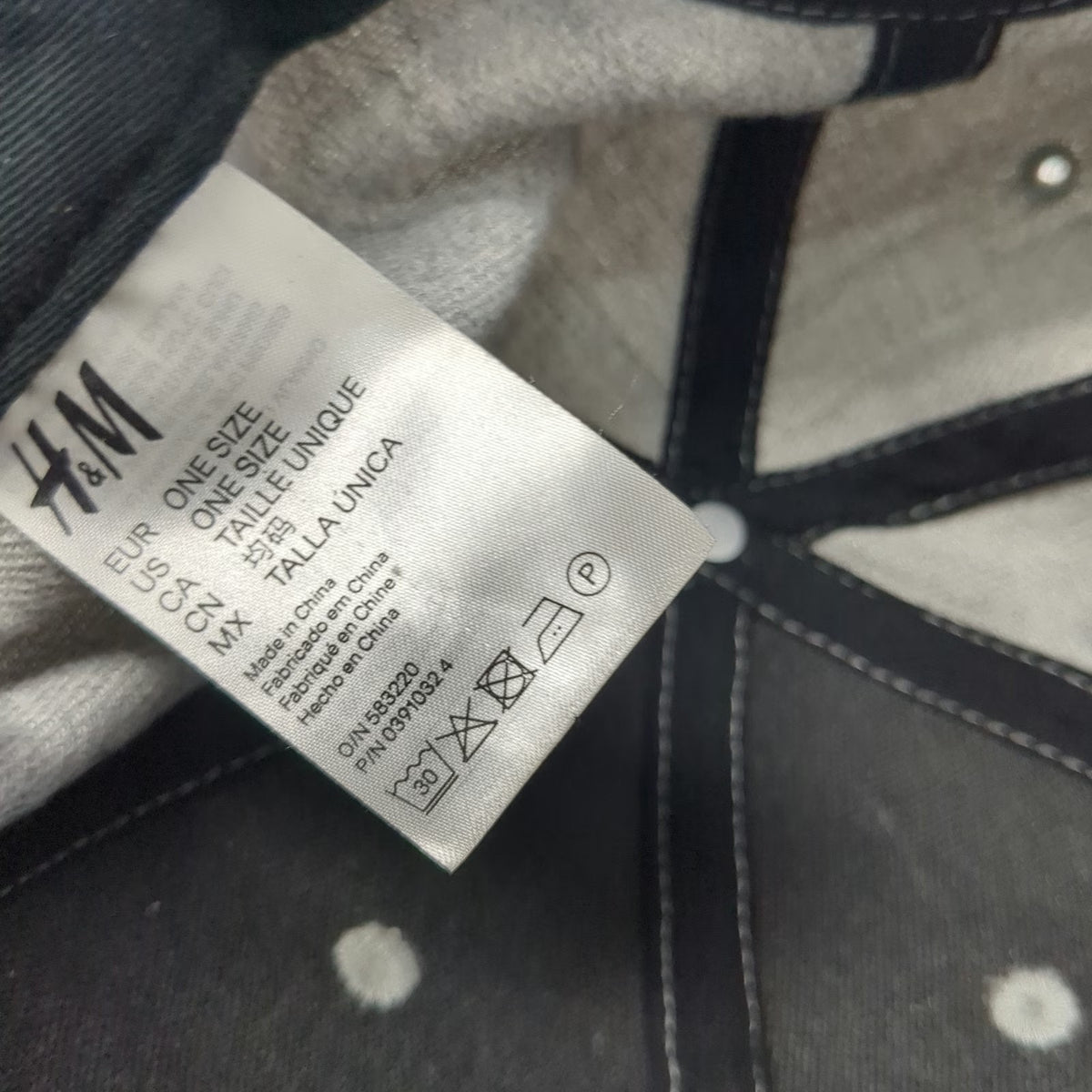 H&M Snapback Hat Gray One Size Flat Brim Harlem New York Basketball Athl Dept