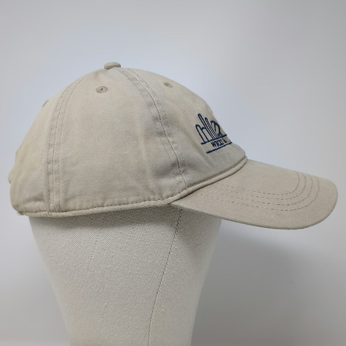 Cap America Wicks & Associates LLC Hat Beige OSFM Baseball Cap Slideback Logo