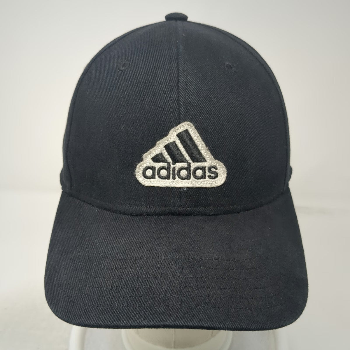 Adidas Snapback Black Hat One Size Embroidered Logo Adjustable 6 Panel Athletic
