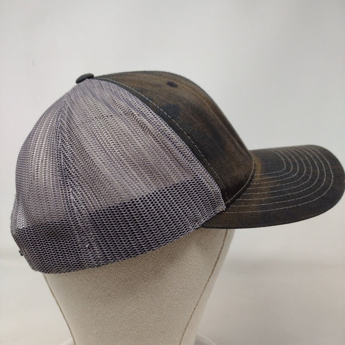 W376A Snapback Mesh Back Trucker Hat Black OSFA 6 Panel Richardson